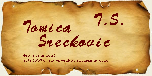 Tomica Srećković vizit kartica